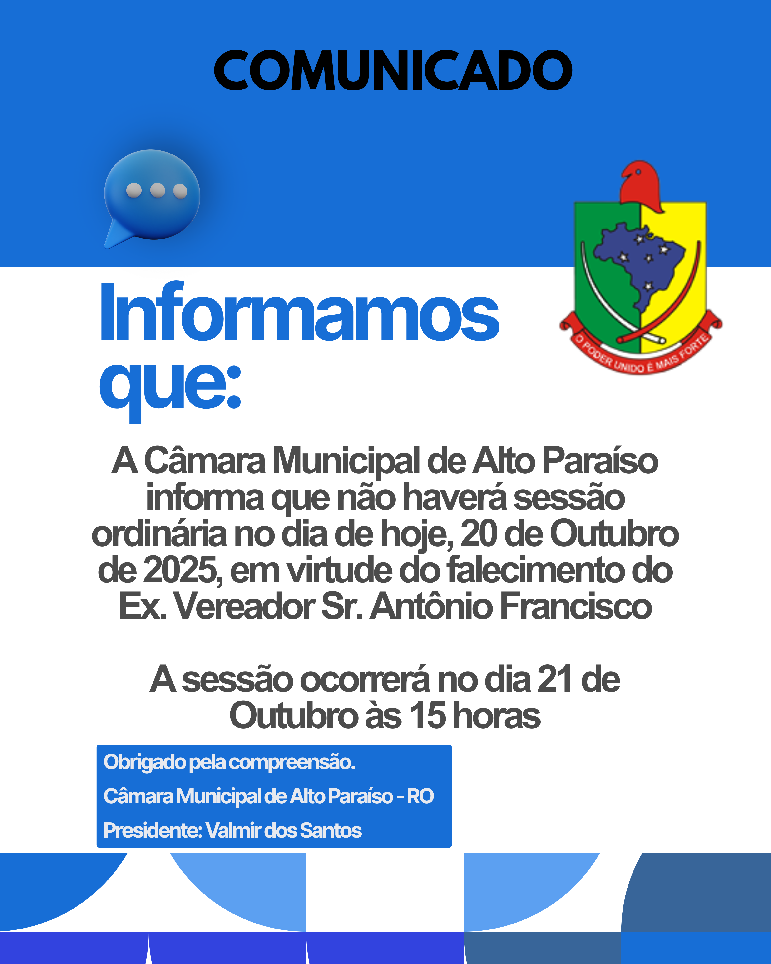 Comunicado de Adiamento